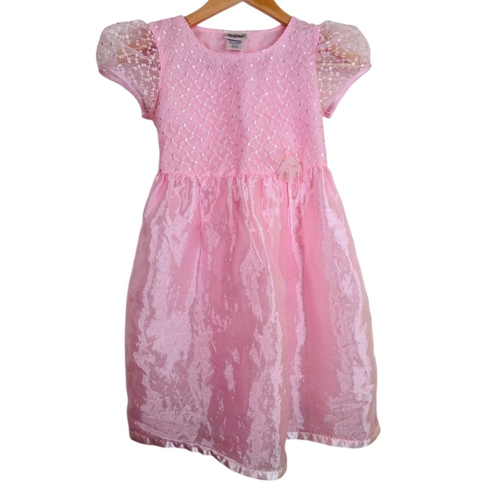 Vintage Rose‎ Cottage Girl's Dress Pink Party Wedding Event Size 10 Flower Girl